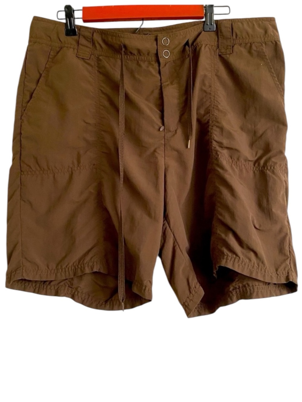 Eddie Bauer Hiking Shorts 16 Women's Brown Drawstring Nylon Gorpcore